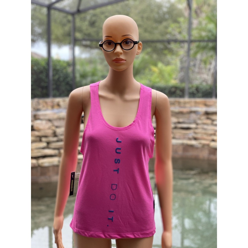 Nike Just Do It Women's Pink Tank Top - Size S, New with Tags